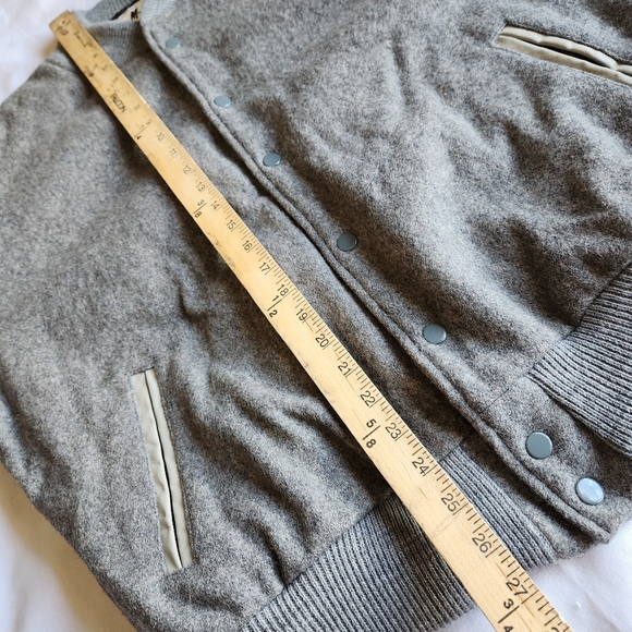 Mac Murray Vintage Lame Ducks Ballerinas Varsity Jacket Gray XL Wool Leather USA - Picture 9 of 10